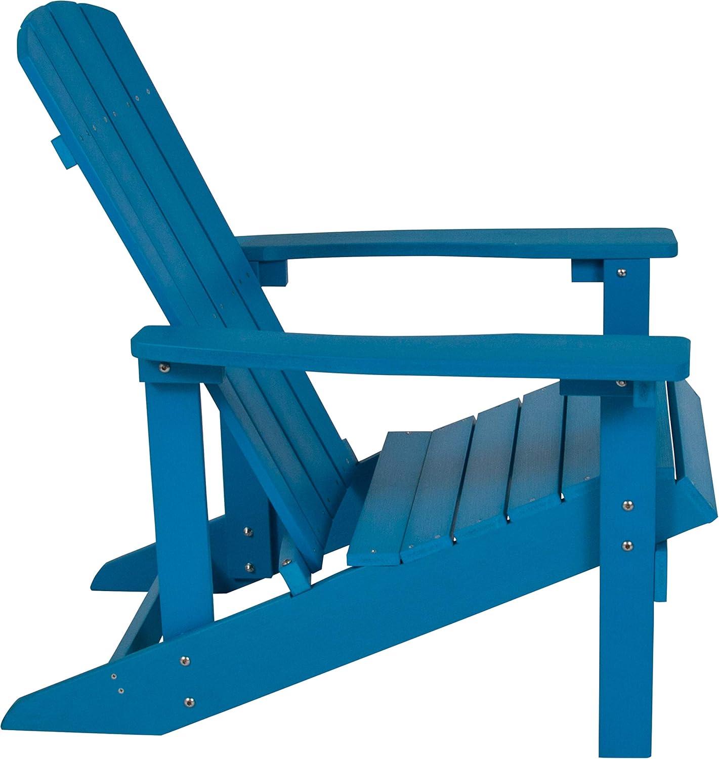 image:imageFlash Furniture Charlestown Commercial 2 Chair and Side Table Adirondack Set Red Poly Resin Weather ResistantBlue