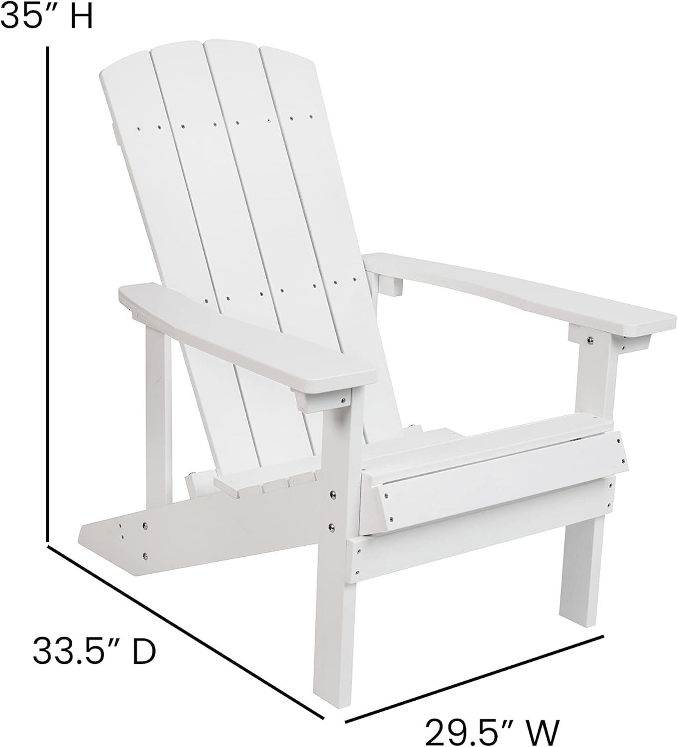 image:imageFlash Furniture Charlestown Commercial 2 Chair and Side Table Adirondack Set Red Poly Resin Weather ResistantWhite