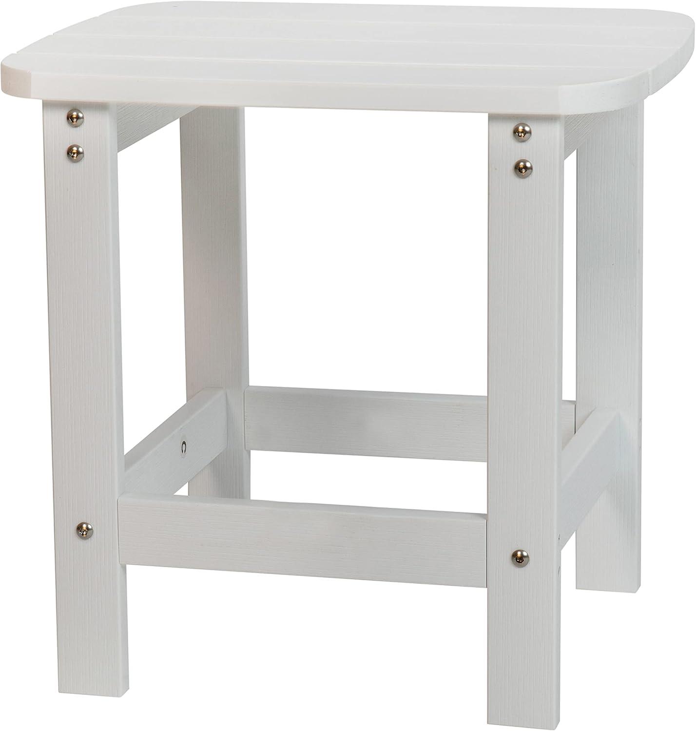 image:imageFlash Furniture Charlestown Commercial 2 Chair and Side Table Adirondack Set Red Poly Resin Weather ResistantWhite
