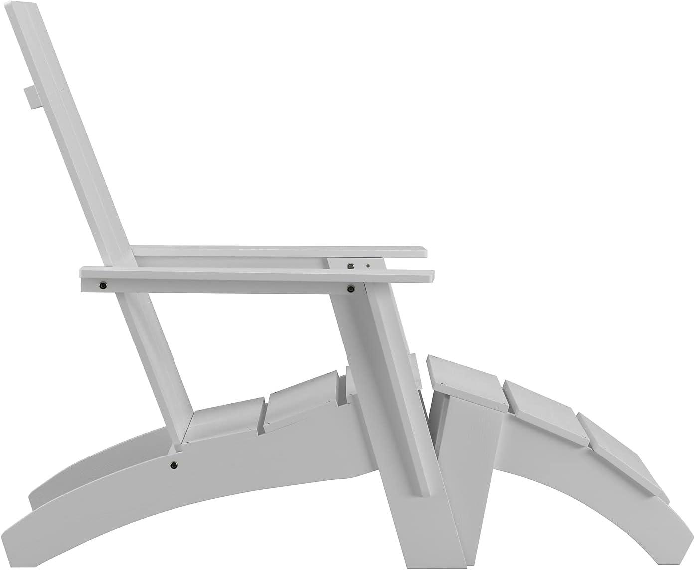 image:imageFlash Furniture Charlestown Commercial 2 Chair and Side Table Adirondack Set Red Poly Resin Weather ResistantWhite