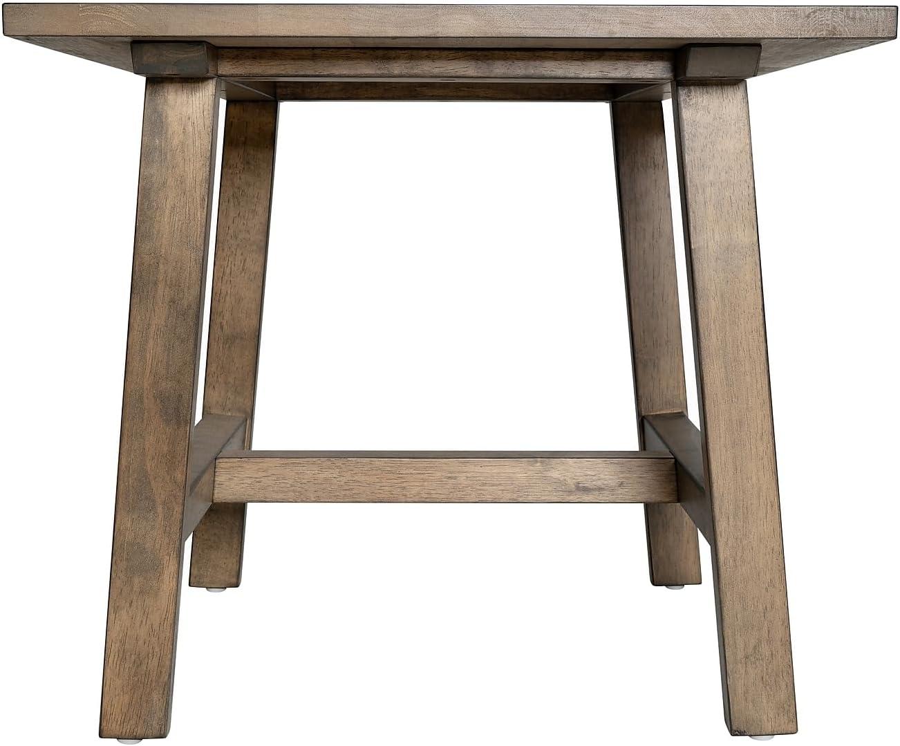 image:imageFlash Furniture Eli Farmhouse Trestle End Table Rustic Solid Wood End Table XFrame Design Living Room Bedroom Home Office 1975 H Rustic BrownRustic Brown