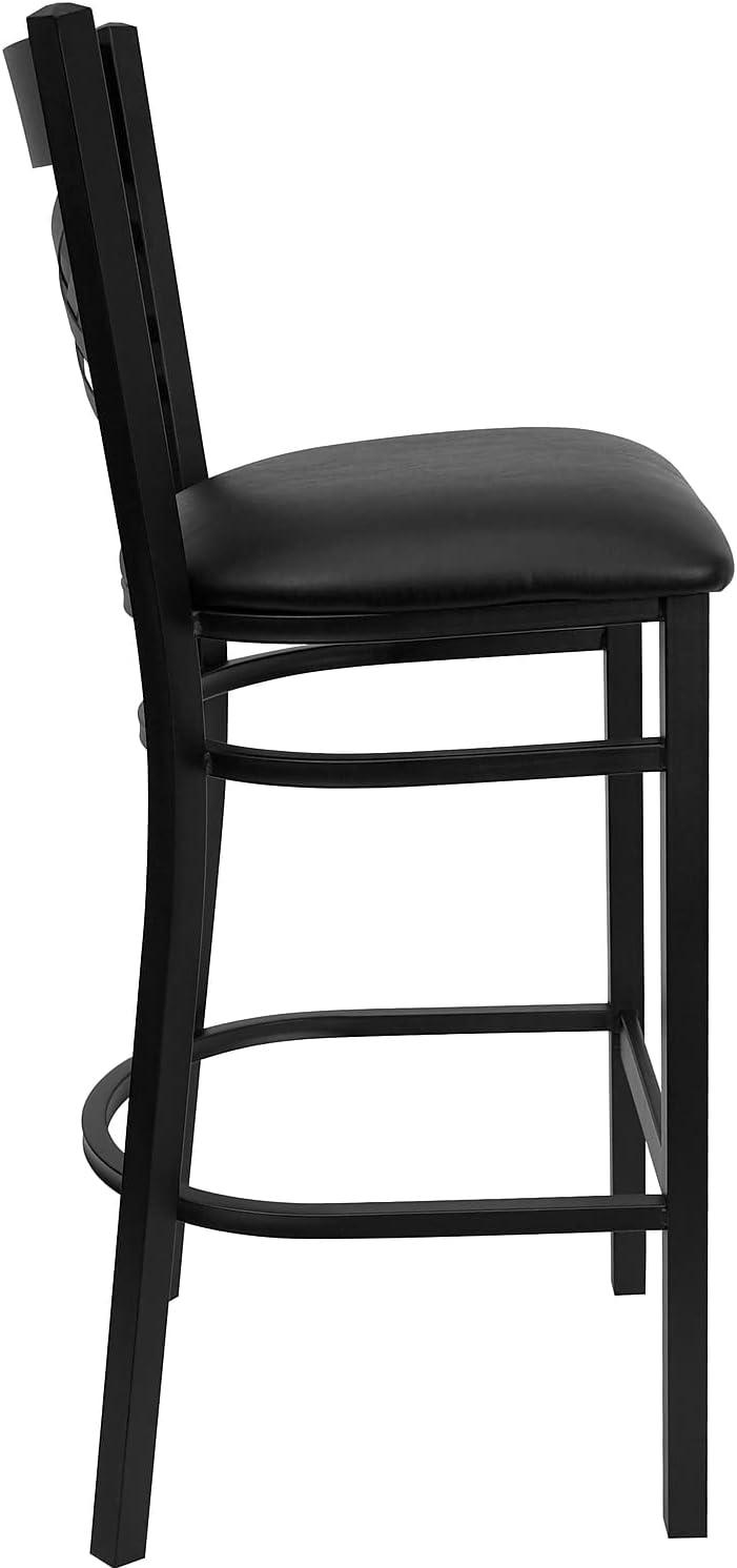 image:imageFlash Furniture HERCULES Series Black X Back Metal Restaurant Barstool Black Vinyl SeatBlack Vinyl SeatBlack Metal Frame