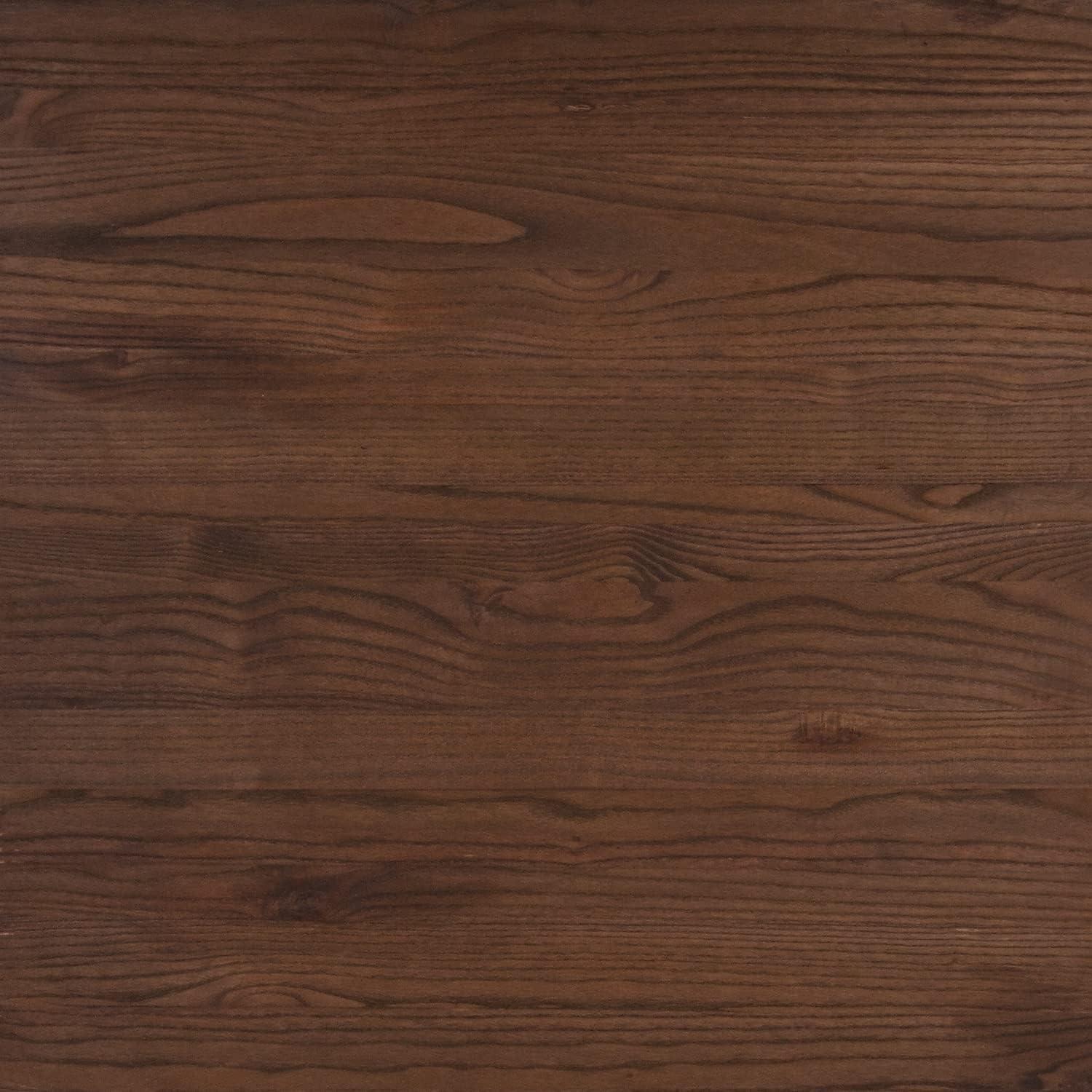 image:imageFlash Furniture Prince 235 Square Black Metal Indoor Table with Walnut Rustic Wood Top