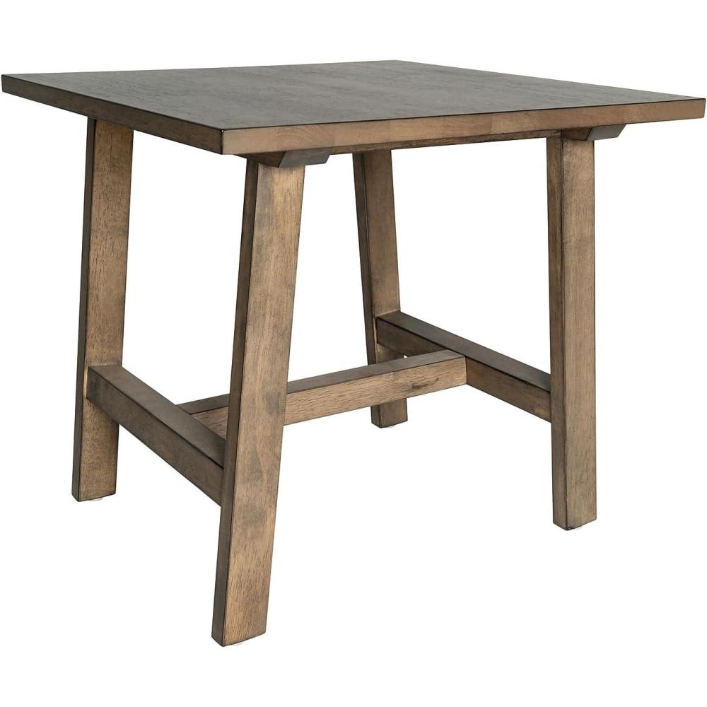 image:imageFlash Furniture Eli Farmhouse Trestle End Table Rustic Solid Wood End Table XFrame Design Living Room Bedroom Home Office 1975 H Rustic BrownRustic Brown