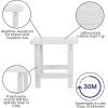 Flash Furniture Charlestown Commercial 2 Folding Chairs and Side Table Adirondack Set – Black Poly Resin – Weather Resistant(White)
