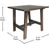 Flash Furniture Eli Farmhouse Trestle End Table, Rustic Solid Wood End Table, X-Frame Design, Living Room, Bedroom, Home Office, 19.75″ H, Rustic Brown(Dark Gray)