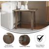 Flash Furniture Eli Farmhouse Trestle End Table, Rustic Solid Wood End Table, X-Frame Design, Living Room, Bedroom, Home Office, 19.75″ H, Rustic Brown(Rustic Brown)