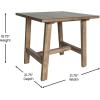 Flash Furniture Eli Farmhouse Trestle End Table, Rustic Solid Wood End Table, X-Frame Design, Living Room, Bedroom, Home Office, 19.75″ H, Rustic Brown(Rustic Brown)