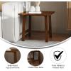 Flash Furniture Eli Farmhouse Trestle End Table, Rustic Solid Wood End Table, X-Frame Design, Living Room, Bedroom, Home Office, 19.75″ H, Rustic Brown(Walnut)
