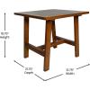 Flash Furniture Eli Farmhouse Trestle End Table, Rustic Solid Wood End Table, X-Frame Design, Living Room, Bedroom, Home Office, 19.75″ H, Rustic Brown(Walnut)
