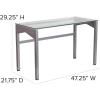 Flash Furniture Jayden Contemporary Clear Tempered Glass Desk with Geometric Sides