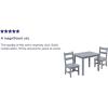 Flash Furniture Kyndl Kids Solid Hardwood Table and Chair Set for Playroom, Bedroom, Kitchen – 3 Piece Set – Natural(Grey)
