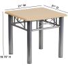 Flash Furniture Troy Natural Laminate End Table with Silver Steel Frame(Natural)