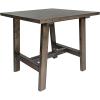 Flash Furniture Eli Farmhouse Trestle End Table, Rustic Solid Wood End Table, X-Frame Design, Living Room, Bedroom, Home Office, 19.75″ H, Rustic Brown(Dark Gray)
