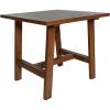 Flash Furniture Eli Farmhouse Trestle End Table, Rustic Solid Wood End Table, X-Frame Design, Living Room, Bedroom, Home Office, 19.75″ H, Rustic Brown(Walnut)