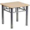 Flash Furniture Troy Natural Laminate End Table with Silver Steel Frame(Natural)
