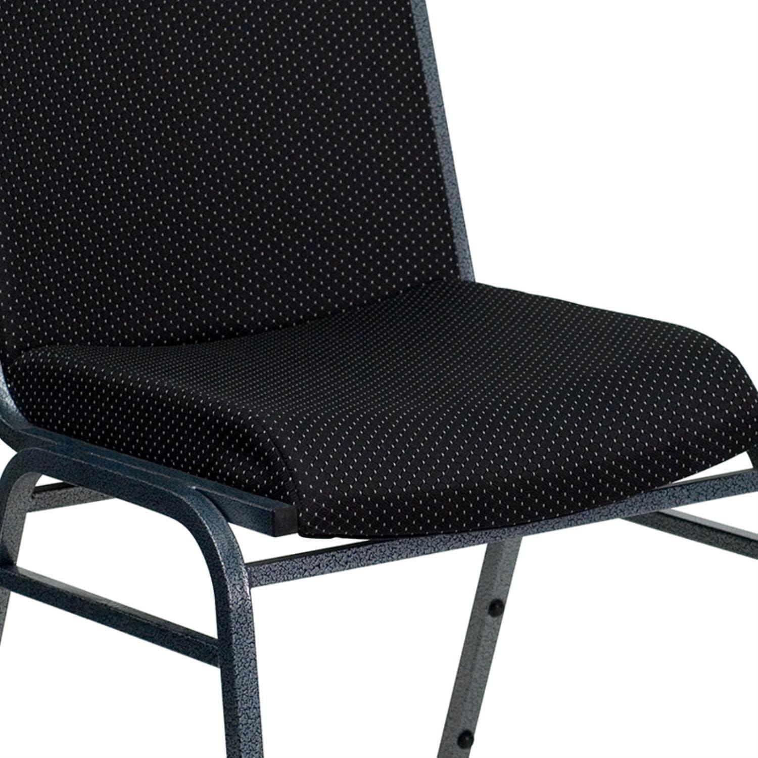 image:imageFlash Furniture 4 Pack HERCULES Series Heavy Duty Navy Blue Dot Fabric Stack ChairBlack Patterned Fabric