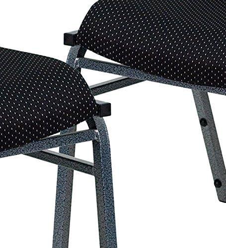 image:imageFlash Furniture 4 Pack HERCULES Series Heavy Duty Navy Blue Dot Fabric Stack ChairBlack Patterned Fabric