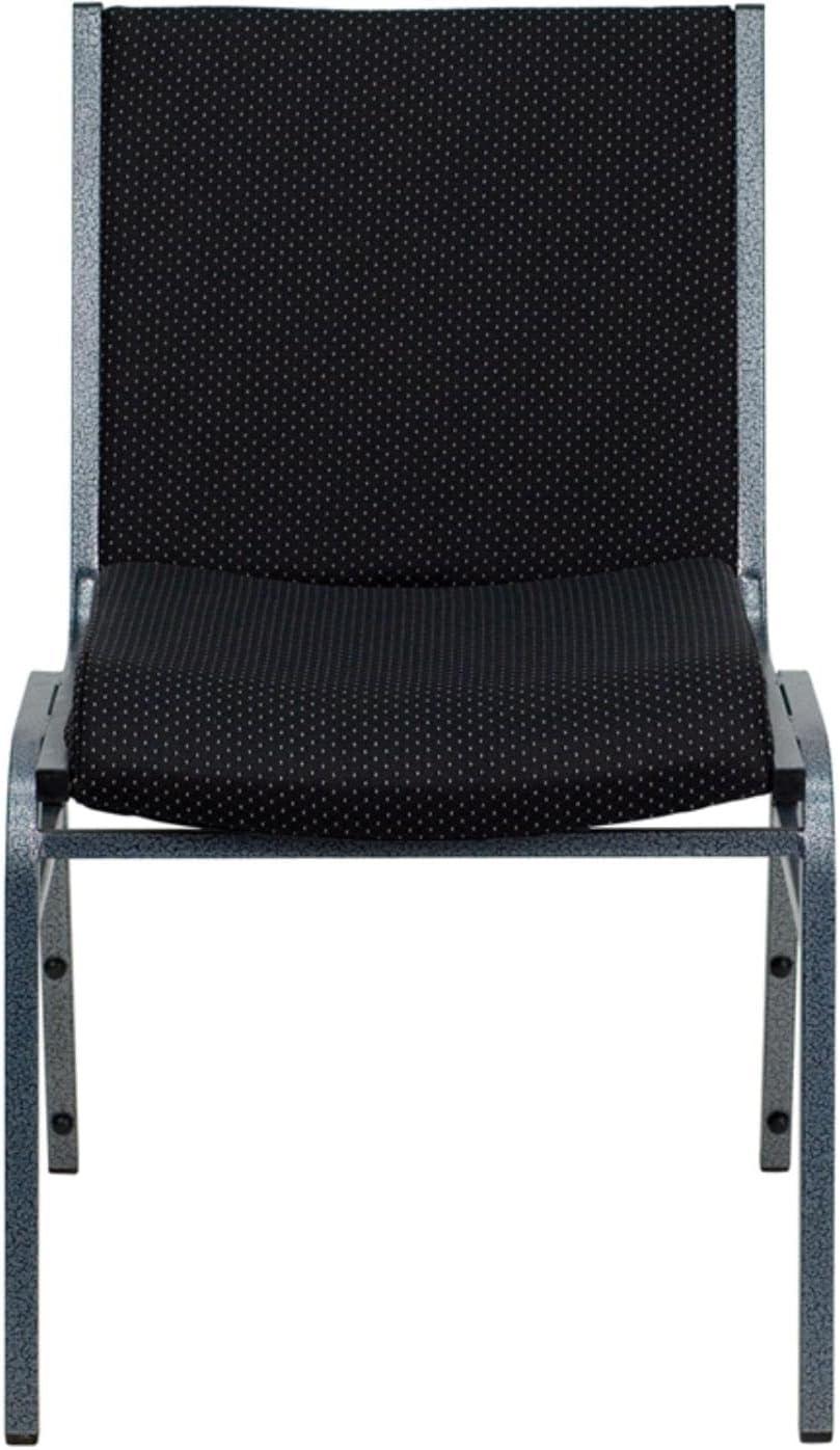 image:imageFlash Furniture 4 Pack HERCULES Series Heavy Duty Navy Blue Dot Fabric Stack ChairBlack Patterned Fabric