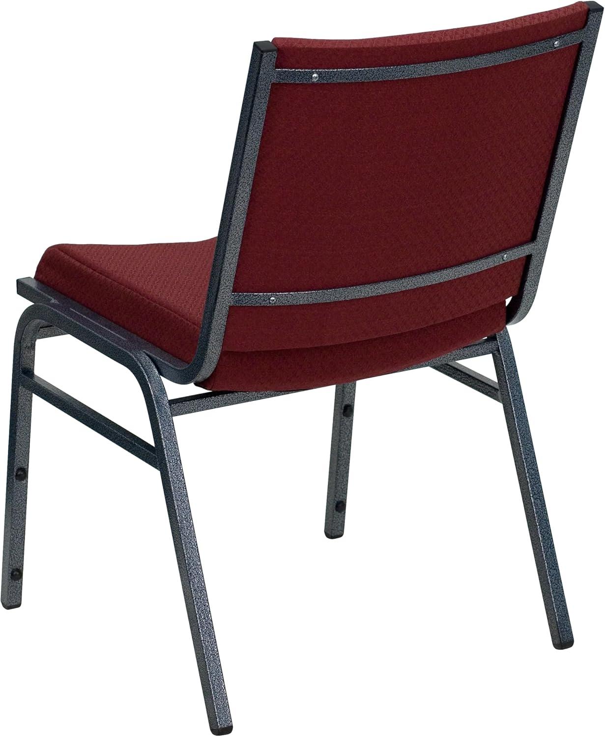image:imageFlash Furniture 4 Pack HERCULES Series Heavy Duty Navy Blue Dot Fabric Stack ChairBurgundy Patterned Fabric