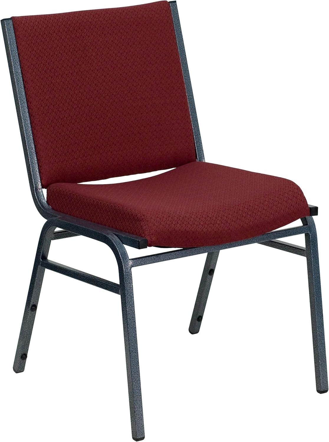 image:imageFlash Furniture 4 Pack HERCULES Series Heavy Duty Navy Blue Dot Fabric Stack ChairBurgundy Patterned Fabric