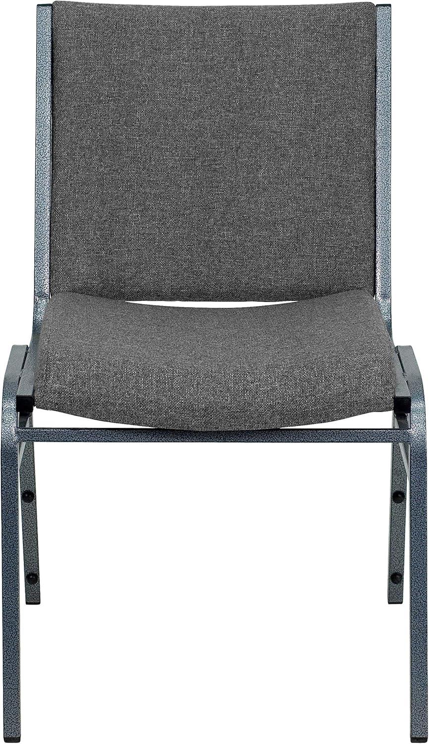 image:imageFlash Furniture 4 Pack HERCULES Series Heavy Duty Navy Blue Dot Fabric Stack ChairGray Fabric