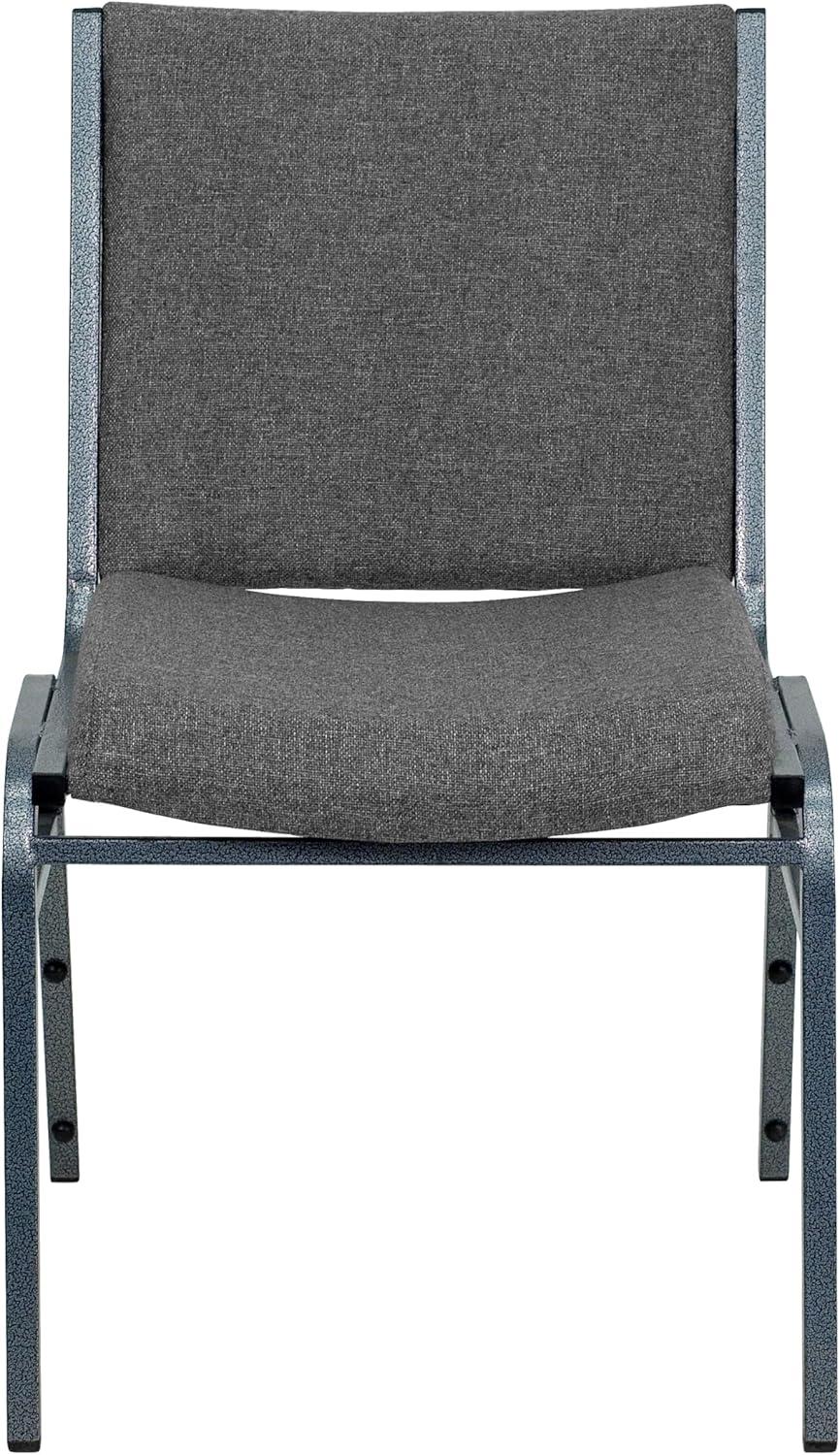 image:imageFlash Furniture 4 Pack HERCULES Series Heavy Duty Navy Blue Dot Fabric Stack ChairGray Fabric