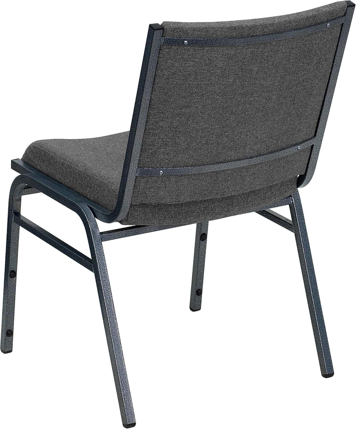 image:imageFlash Furniture 4 Pack HERCULES Series Heavy Duty Navy Blue Dot Fabric Stack ChairGray Fabric