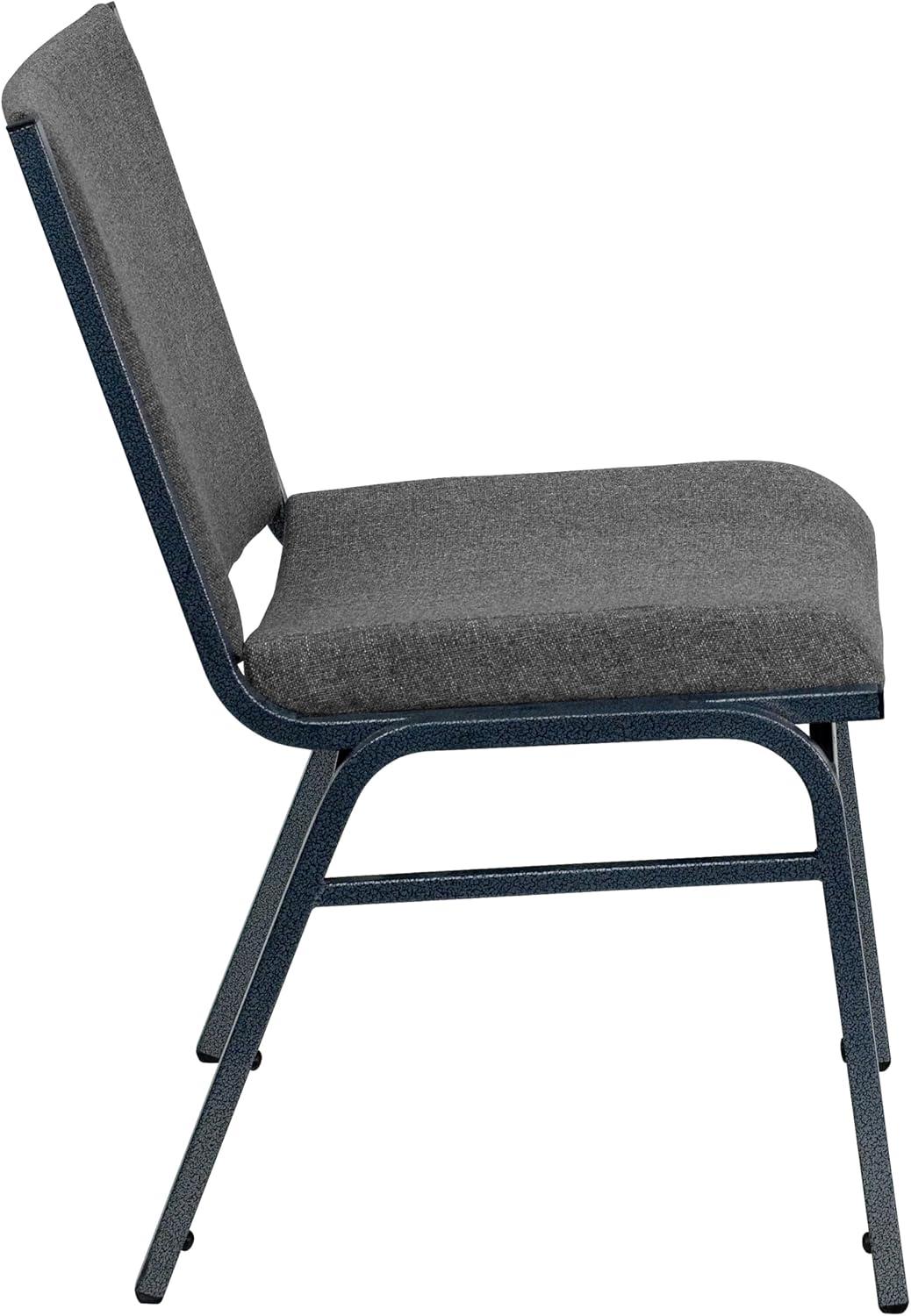 image:imageFlash Furniture 4 Pack HERCULES Series Heavy Duty Navy Blue Dot Fabric Stack ChairGray Fabric