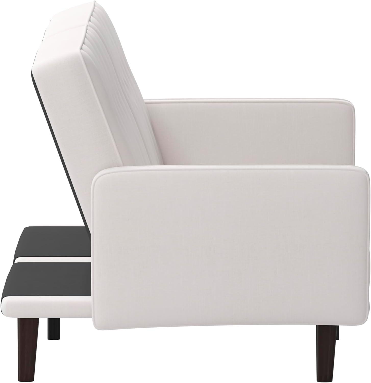 image:imageFlash Furniture Carter Premium Tufted Split Back Sofa Futon Navy Velvet Upholstery Solid Wood Legs Convertible Sleeper Couch for Small SpacesStone
