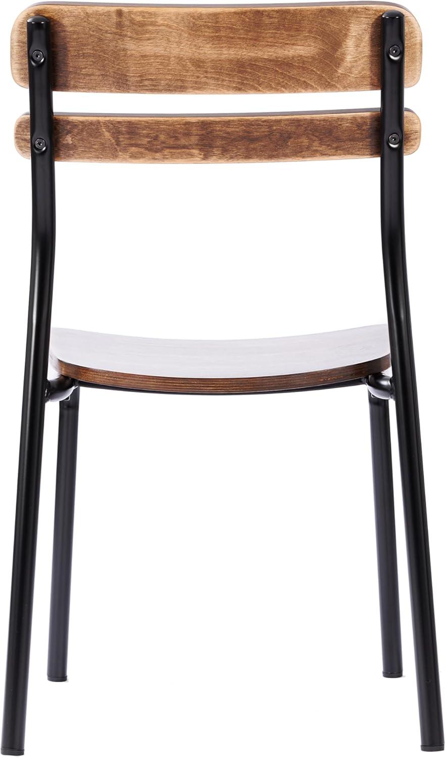 image:imageFlash Furniture Cyprus Commercial Grade Wood Dining Chair Metal Frame Solid Wood Seat and Back Floor Glides BlackAntique CopperAntique Copper
