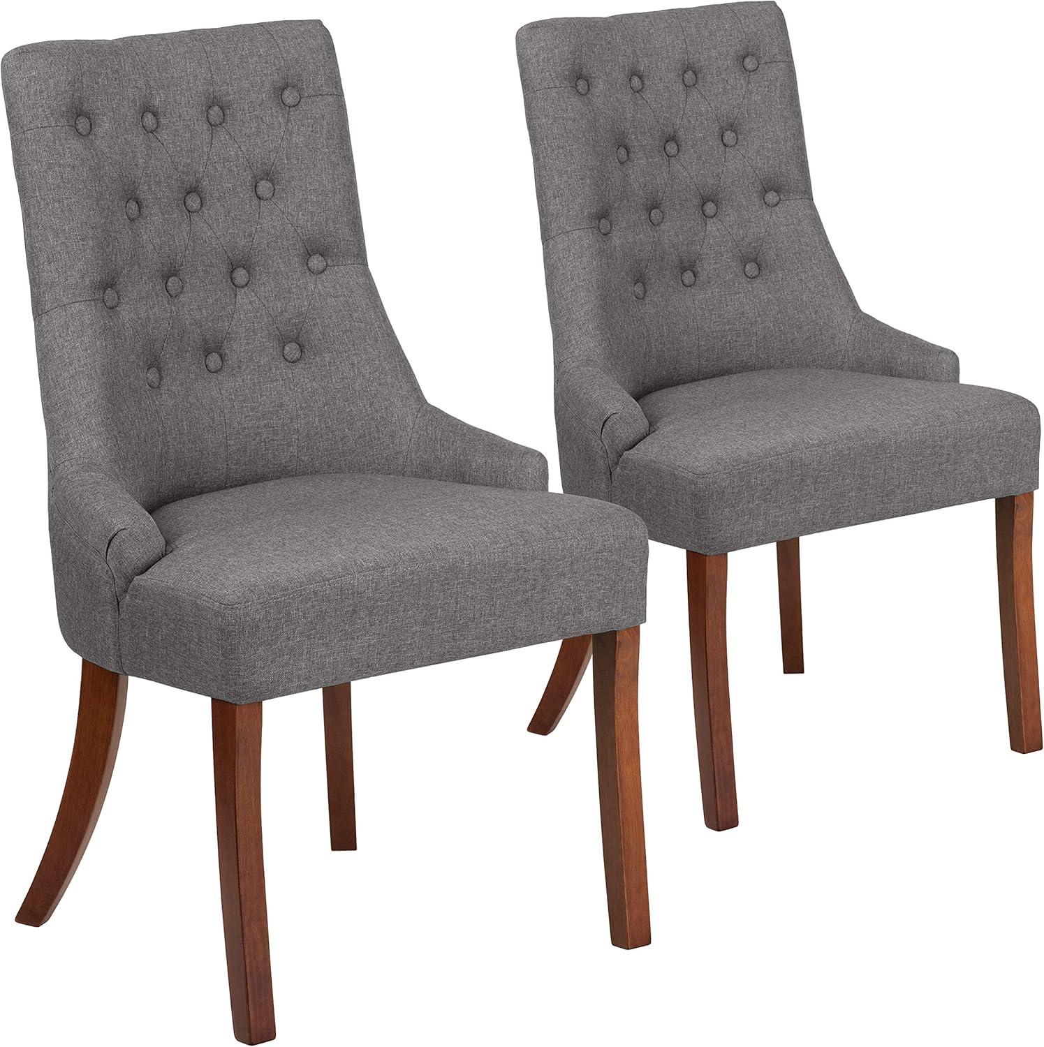 image:imageFlash Furniture HERCULES Paddington Series Grey Fabric Tufted ChairGray Fabric