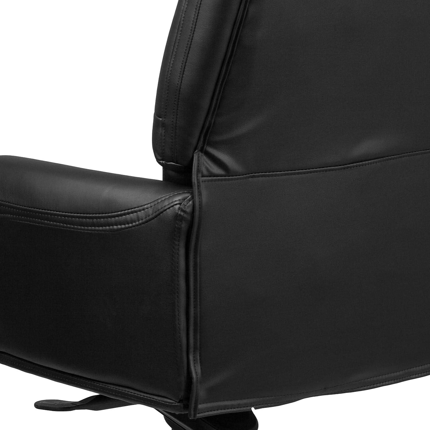 image:imageFlash Furniture Hansel High Back Traditional Tufted White LeatherSoft Multifunction Executive Swivel Ergonomic Office Chair with ArmsBlack