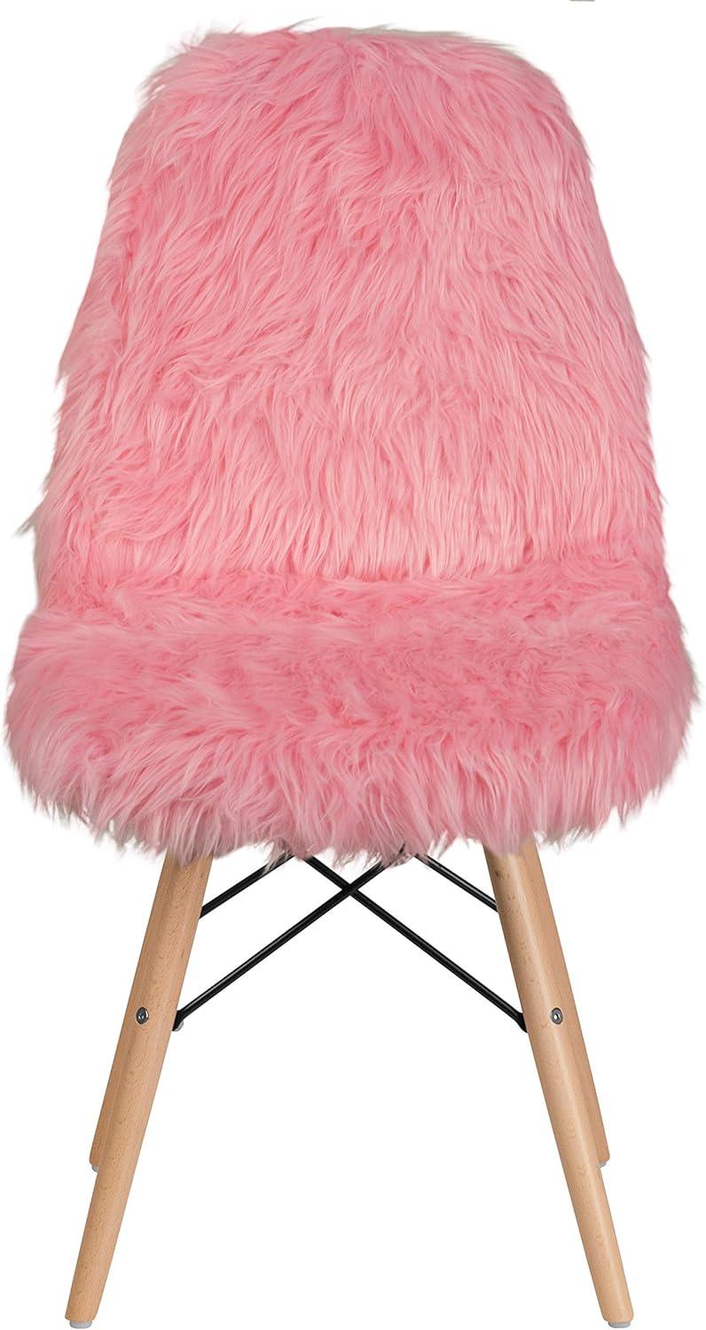 image:imageFlash Furniture Zula 4 Pack Shaggy Dog Purple Accent ChairLight Pink