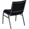Flash Furniture 4 Pack HERCULES Series Heavy Duty Navy Blue Dot Fabric Stack Chair(Black Patterned Fabric)
