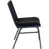 Flash Furniture 4 Pack HERCULES Series Heavy Duty Navy Blue Dot Fabric Stack Chair(Black Patterned Fabric)