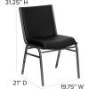 Flash Furniture 4 Pack HERCULES Series Heavy Duty Navy Blue Dot Fabric Stack Chair(Black Vinyl)