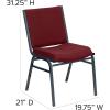 Flash Furniture 4 Pack HERCULES Series Heavy Duty Navy Blue Dot Fabric Stack Chair(Burgundy Patterned Fabric)