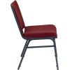 Flash Furniture 4 Pack HERCULES Series Heavy Duty Navy Blue Dot Fabric Stack Chair(Burgundy Patterned Fabric)