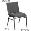 Flash Furniture 4 Pack HERCULES Series Heavy Duty Navy Blue Dot Fabric Stack Chair(Gray Fabric)