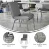 Flash Furniture 4 Pack HERCULES Series Heavy Duty Navy Blue Dot Fabric Stack Chair(Gray Vinyl)