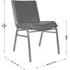 Flash Furniture 4 Pack HERCULES Series Heavy Duty Navy Blue Dot Fabric Stack Chair(Gray Vinyl)