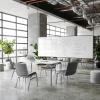 Flash Furniture 4 Pack HERCULES Series Heavy Duty Navy Blue Dot Fabric Stack Chair(Gray Vinyl)