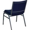 Flash Furniture 4 Pack HERCULES Series Heavy Duty Navy Blue Dot Fabric Stack Chair(Navy Blue Patterned Fabric)