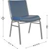 Flash Furniture 4 Pack HERCULES Series Heavy Duty Navy Blue Dot Fabric Stack Chair(Navy Vinyl)