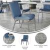 Flash Furniture 4 Pack HERCULES Series Heavy Duty Navy Blue Dot Fabric Stack Chair(Navy Vinyl)
