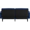 Flash Furniture Carter Premium Tufted Split Back Sofa Futon -Navy Velvet Upholstery – Solid Wood Legs – Convertible Sleeper Couch for Small Spaces(Navy)