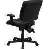 Flash Furniture Cole Mid-Back Black LeatherSoft Multifunction Swivel Ergonomic Task Office Chair(Contemporary)