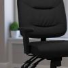 Flash Furniture Cole Mid-Back Black LeatherSoft Multifunction Swivel Ergonomic Task Office Chair(Contemporary)