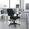 Flash Furniture Cole Mid-Back Black LeatherSoft Multifunction Swivel Ergonomic Task Office Chair(Contemporary)